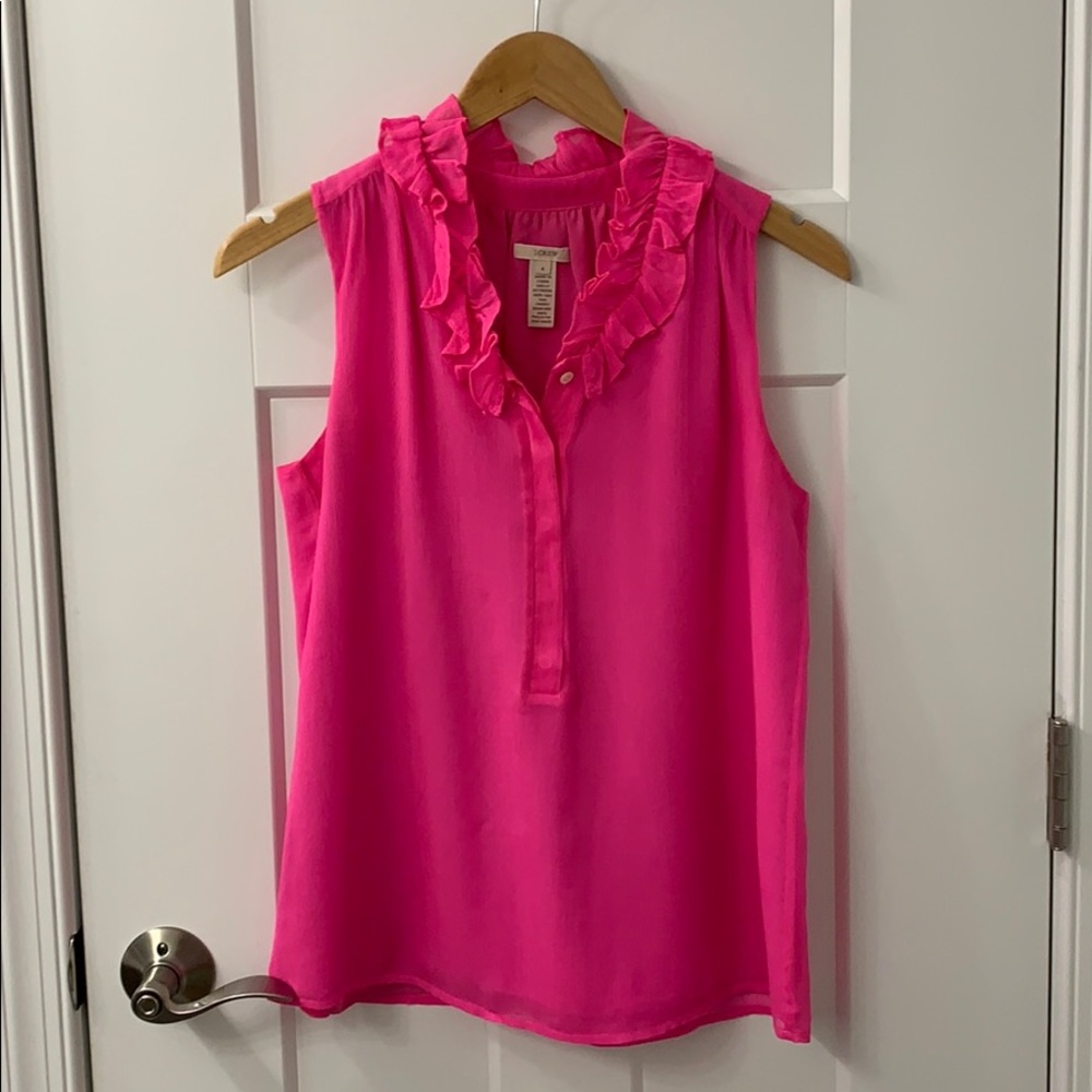 J Crew 100% Silk Blouse Size 4